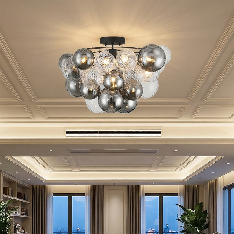 Lustre plafonnier encastré 3 lumières, Trois lumières