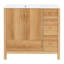 Meuble-lavabo en bois 36 po avec cadre en bois massif