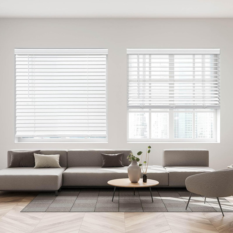 Embossed PVC Venetian Blind, White, 150 cm L x 120 cm W