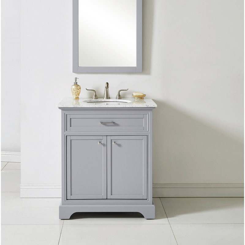 Ensemble de meuble-lavabo simple de 30 po Hermes, Gris clair