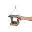 Petite mangeoire d'oiseaux en plastique recyclé 8,75 po Birds Choice, taupe / vert