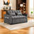54" Velvet Convertible 3-In-1 Sofa Bed-335867668