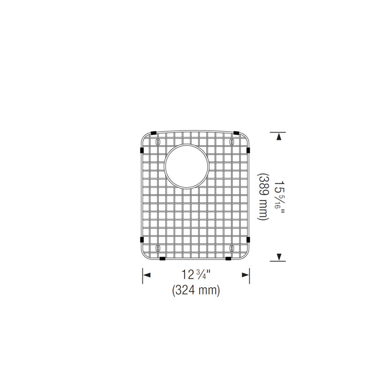 Stainless Steel Sink Grid for Diamond 50/50 Sink, Right