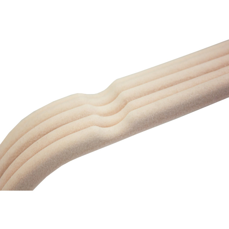 Cintre standard en velours antidérapant pour robe / chandail / chandail, Ivoire