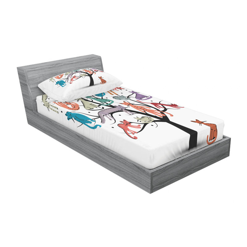 Microfiber Sheet Set, Twin Sheet Set with Fitted Sheet