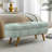 Cyan Rubber Wood Legged Oval Storage Bench , 43.5"X16"X16", Handmade By Craftsmen, Footstool Or Seat Usage, - Frame, Available Bench, Legs, Hand Crafted, Use, Feature-1816895989