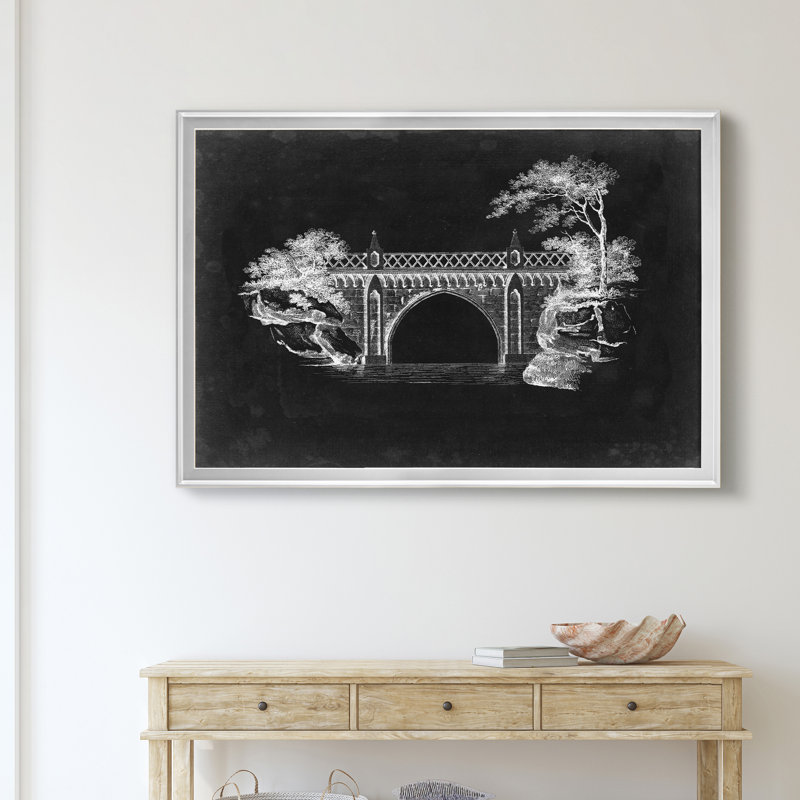 «Bridge Schéma I», impression sur toile encadrée, H 18,5 po x l 24,5 po x P 1,5 po, Argent