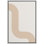IDÉE4WALL, reproduction d'art sur toile encadrée, rétro, motif de vagues rétro, formes abstraites, illustrations, minimalisme, géométrique décoratif pour le salon, la chambre à coucher, le bureau