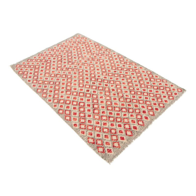 Geometric Wool Hand Woven 109cm X 157cm Area Rug