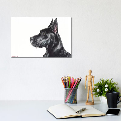 Black Dane by George Dyachenko - Wrapped Canvas Painting