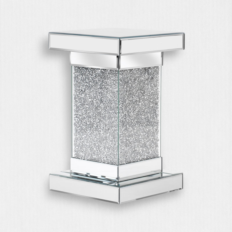 Mirrored End Table