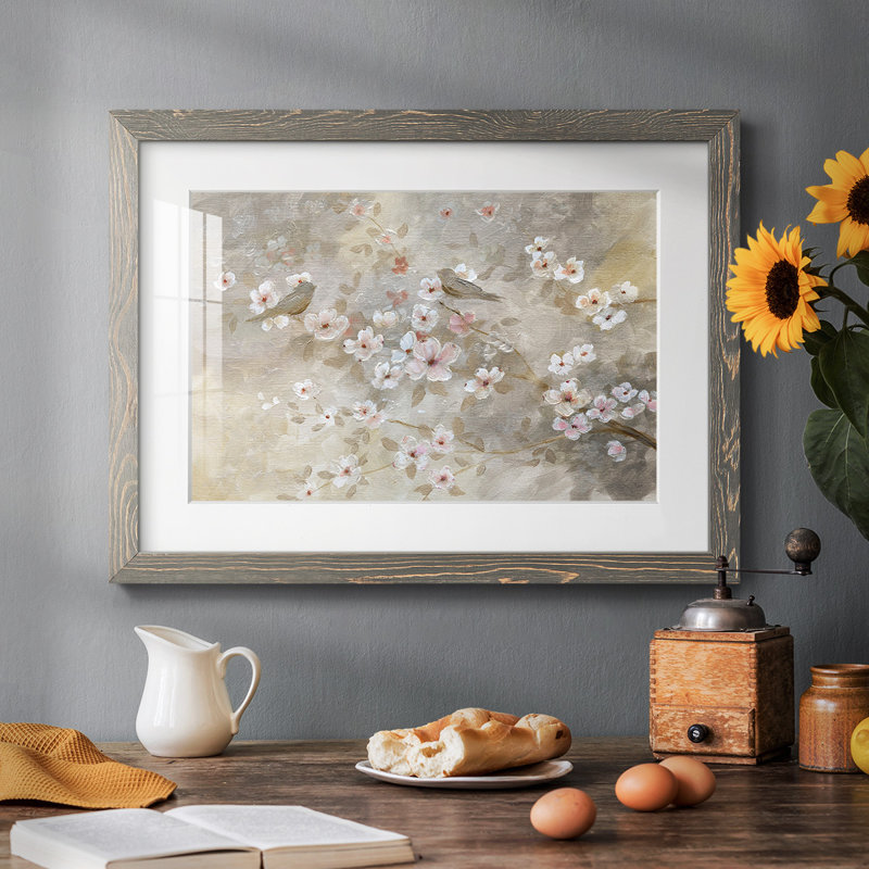 Au début du printemps - reproduction encadrée rustique avec tableau mat, Gris, H 14 po x l 20 po x P 1,5 po