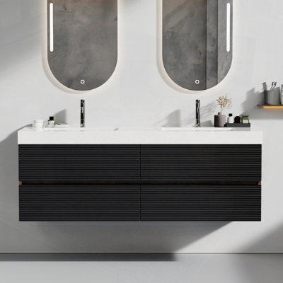 Meuble-lavabo mural flottant
