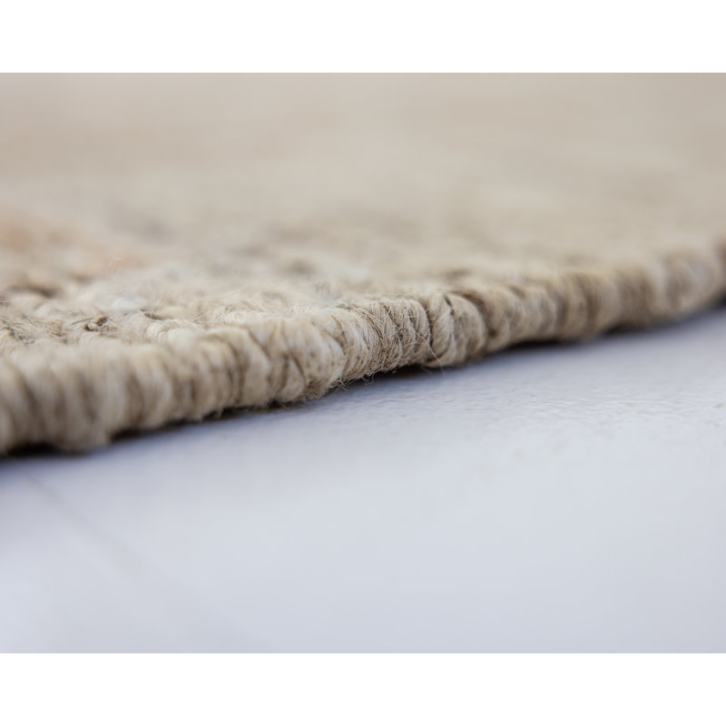 Tess Hand Knotted Geometric Area Rug in Tan, Rectangle 8' x 10'
