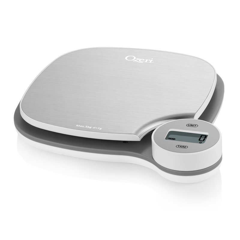 Balance de cuisine Ozeri ZK27 en acier inoxydable avec technologie de charge cinétique sans pile