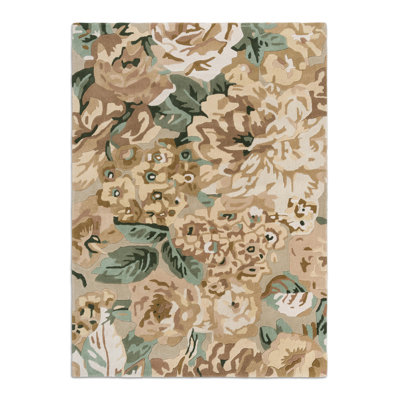 Handmade Wool Floral Area Rug
