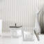  Ensemble de 2 pots de rangement en verre Apothecary - nickel satiné-1502216956