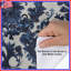 Housses de couette damassées à motif floral bleu-132782284