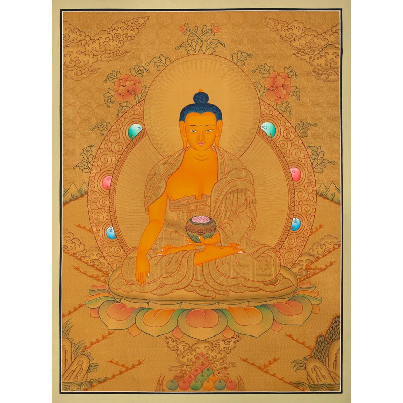 Bouddha Shakyamuni Thangka (Thangka sans brocart)