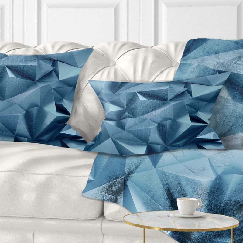 3D abstrait géométrique - coussin imprimé abstrait