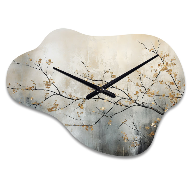 Arbre horloge murale Ethereal Reverie I - horloge murale asymétrique en métal, Petit