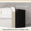 Armoire à pharmacie en nickel brossé pour salle de bain avec miroir, cadre en acier inoxydable, tablettes réglables, encastré ou mural, conception rectangulaire arrondie, fabrication durable-1839841554