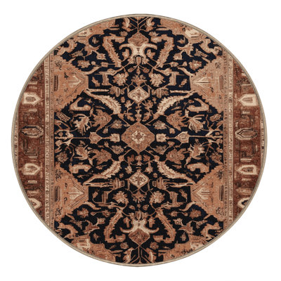 Machine Washable Persian Brown Area Rug