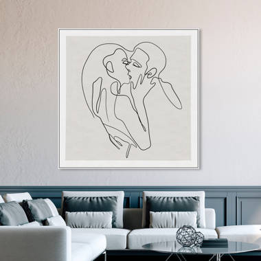 Abstract Couple Line Art Romantic Poster Couple One Line Art Body Couple  One Line Drawing Love Line Art Print Hugs Line Art Minimalist 