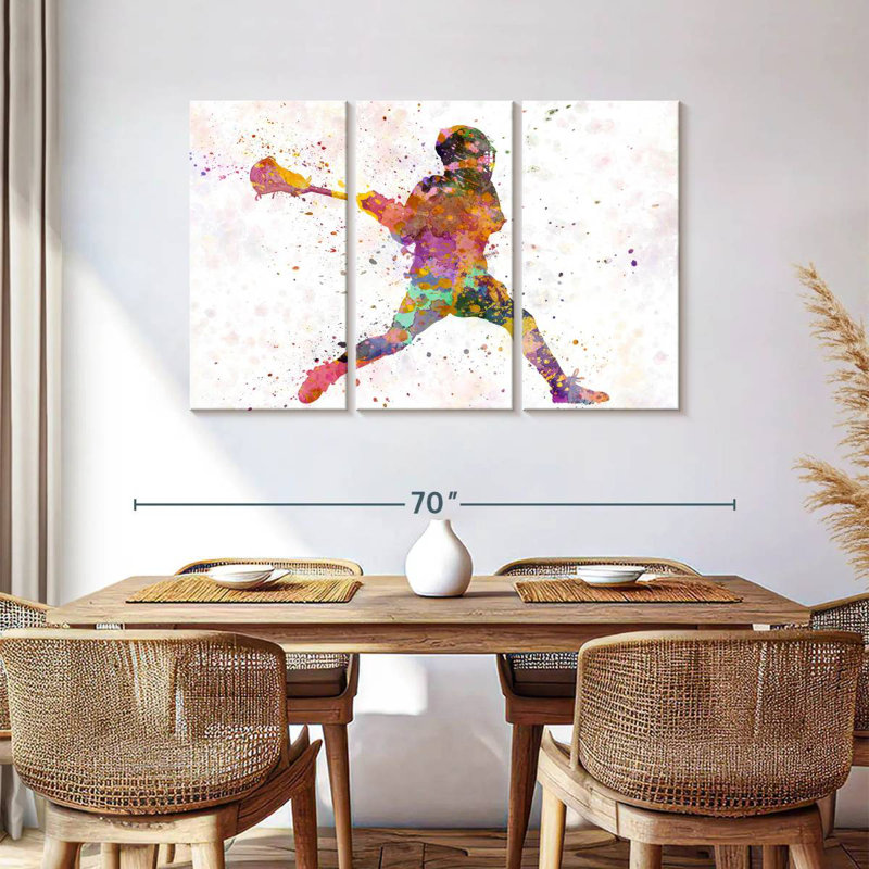 Lacrosse Man Player I, 36" H x 57" W