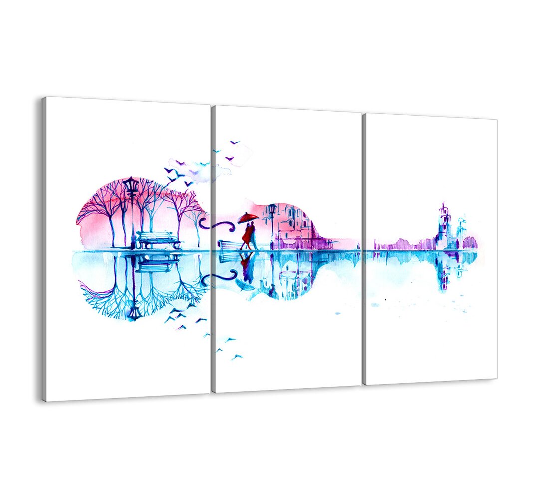 I Will Bring Rain to You - 3 Piece Graphic Art Print Set on Canvas