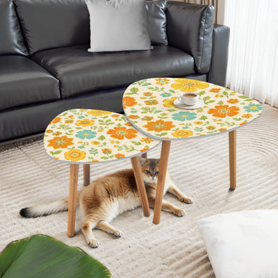 Ensemble de 2 tables basses gigognes Triangle