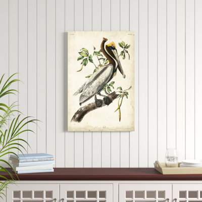 Pélican brun, peinture sur toile