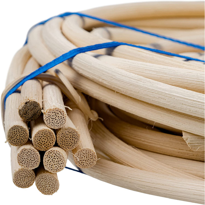 #11-7.25 mm Round Reed | 1 Pound Coil | Rattan Reed for Basket Weaving and Wicker Furniture Making