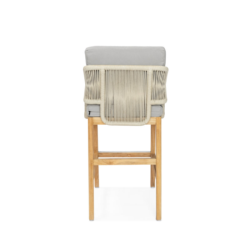Amadora Outdoor Teak Bar Stool, Natural