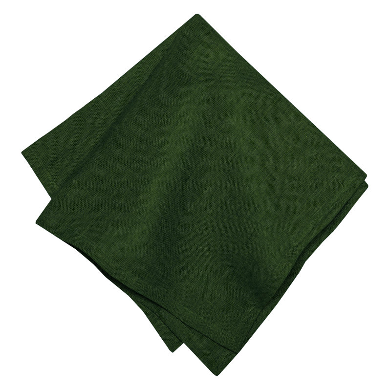 Linen Square Napkin, Forest Green