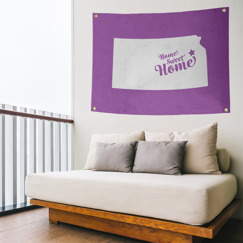 Tapisserie murale topeka doux pour la maison, H 59 po x l 80 po, Violet