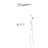 Wall Mounted Waterfall Shower System With Hand Shower, Sliding Bar