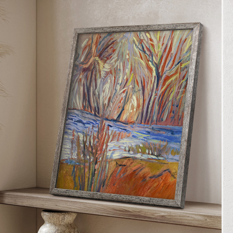«Cadmium Winter Solstice I», reproduction encadrée - bois massif, H 30 po x l 24 po
