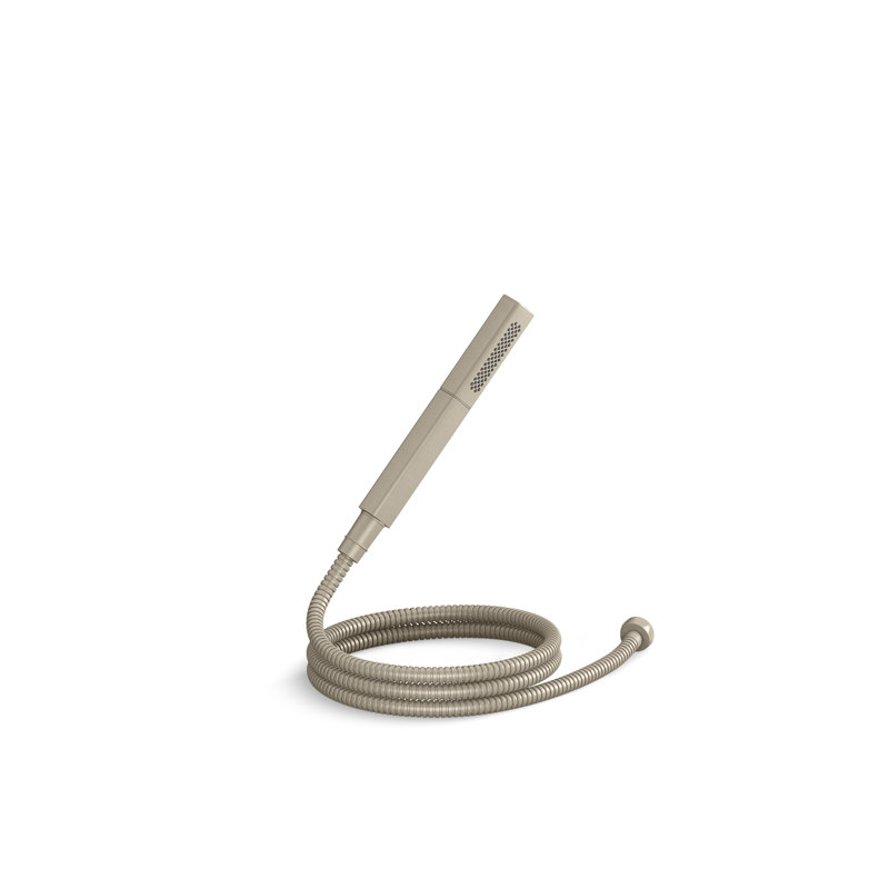 Foundations Soft Modern Dual-Function Handshower with Hose, Brushed Bronze