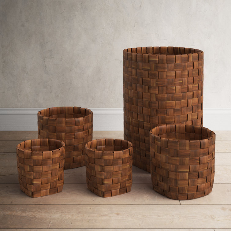 Solid Wood Basket Birch Lane