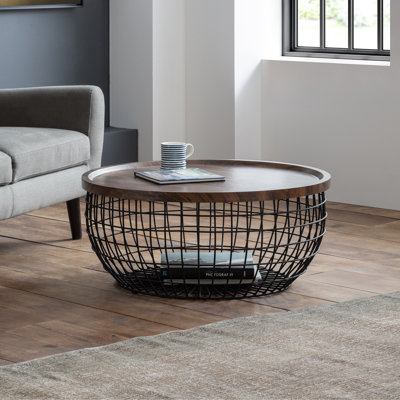 Clune Pedestal Coffee Table with Storage