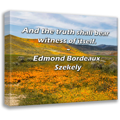 Astoria Grand Gallery Wrapped Canvas By Edmond Bordeaux Szekely: "And the truth shall bear witness of