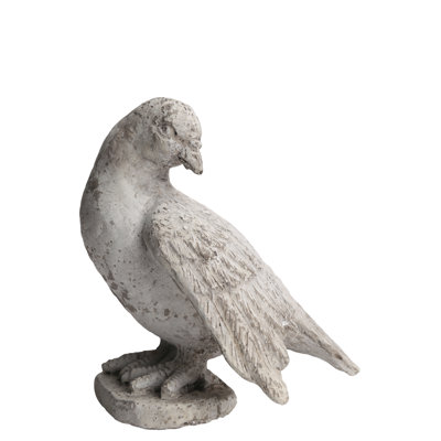 Figurine d’oiseau sur pied cardinal ciment Atwell