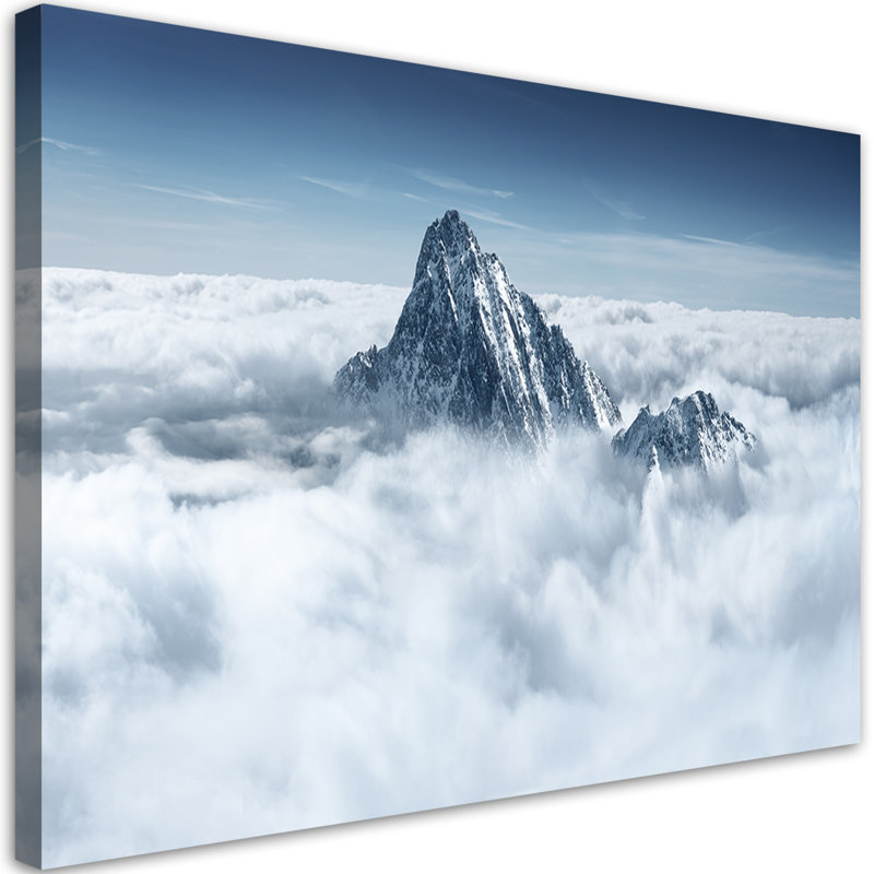 Alps Above The Clouds - No Frame Print on Canvas, 60cm H x 90cm W