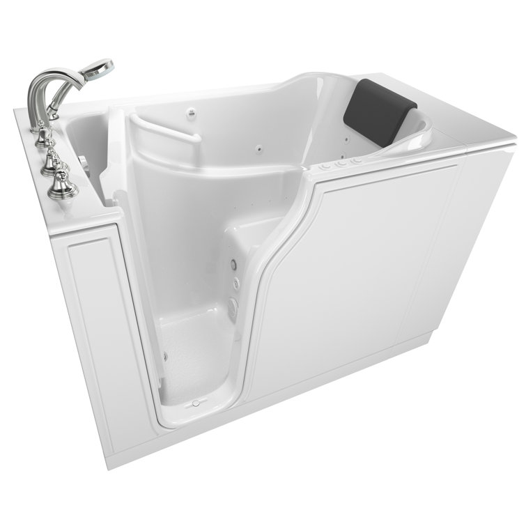 51.5'' x 29.75'' Walk-in Fiberglass Bathtub with Faucet