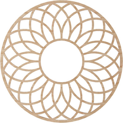 Médaillon de plafond en bois de cerisier 30 po x 10 1/4 po x P 3/8 po, cerisier