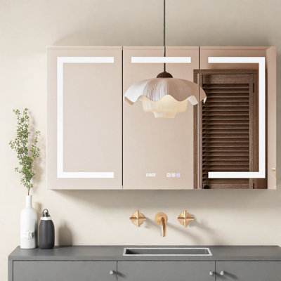 Armoires à pharmacie à DEL anti-buée, aluminium 60 x 36, salle de bain moderne pour la maison