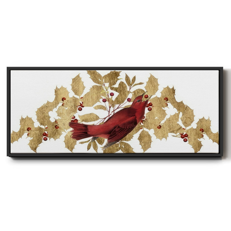 Red Bird Christmas Collection D-, toile encadrée, H 24 po x l 60 po