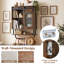 Bathroom Wall Cabinet Industrial Medicine Cabinet with Sliding Barn Door & Metal Hanging Bar