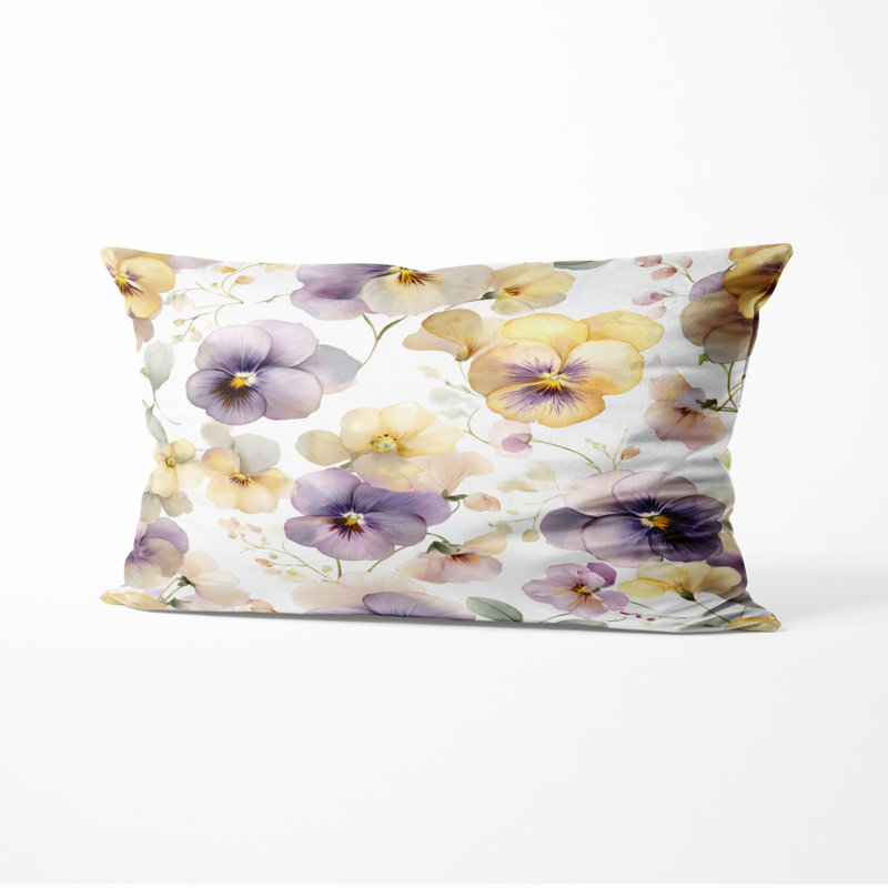 Coussin Floral - Coussin Pastel, H 12 po x l 20 po